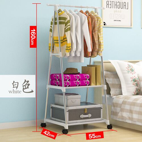 Southeast Asia Simple Clothes Rack Mobile Hanger Multifuncti
