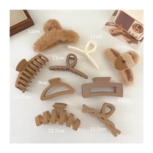 发夹Hot Sale Solid Color Claw Clip Large Barrette Crab Hair