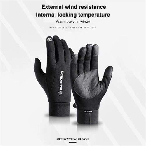 1 Pair Cycling Gloves Winter Touch Screen Bicycle Gloves
