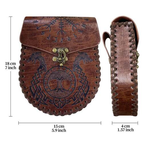 Tas Kantung Uang Viking Abad Pertengahan Cosplay Tas Pinggan