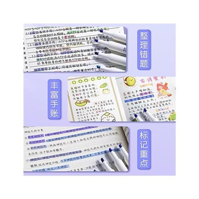 Color highlighter a set of 10 color marker pens荧光记号笔
