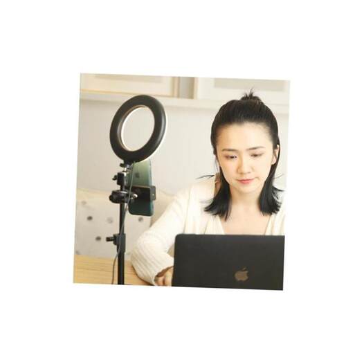 live streaming vlog ring led light desk stand tripod remote