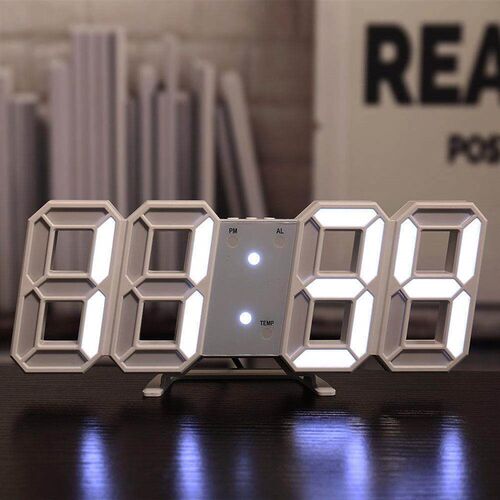 3D LED Digital Alarm Clock Electronic Luminous Night Table