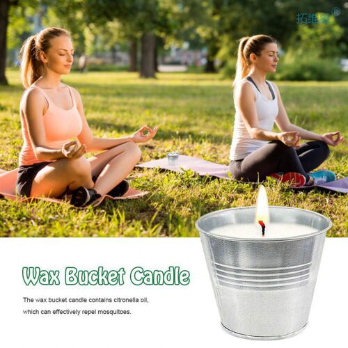 8Pcs Smokeless Anti-mosquito Lemongrass Candle Outdoor