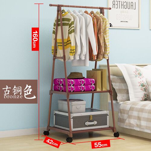 Southeast Asia Simple Clothes Rack Mobile Hanger Multifuncti