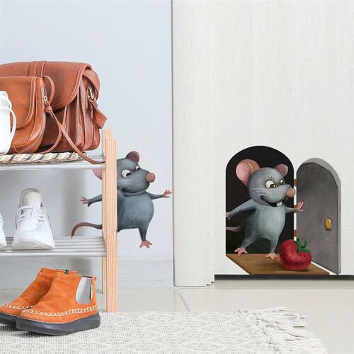 Two Funny Rats Wall er For Kids Room Home Decoration Removab