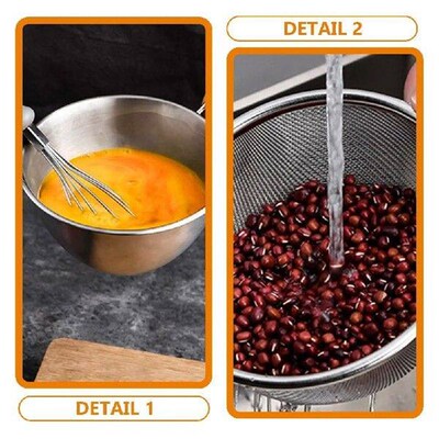 Egg Beating Pot with Handle Multifunctional Drain Bowl