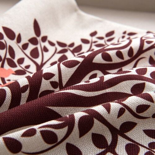 Cotton Linen Flower Pattern Throw Pillow Cushion Cover Seat