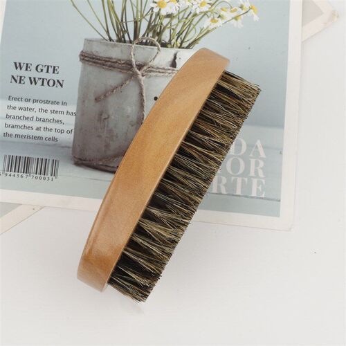 Solid Wood Boar Bristle Beard Brush Mens Retro Pomade Stylin