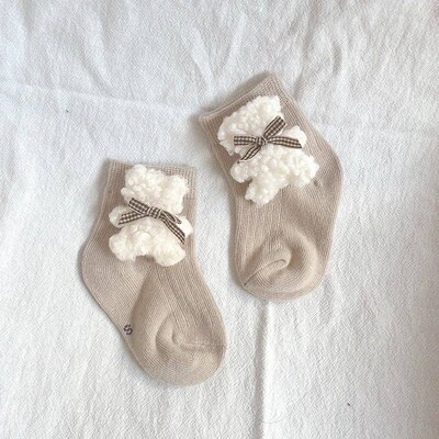 New Baby Infant Socks Cute Bear Newborn Boy Girls Short Sock