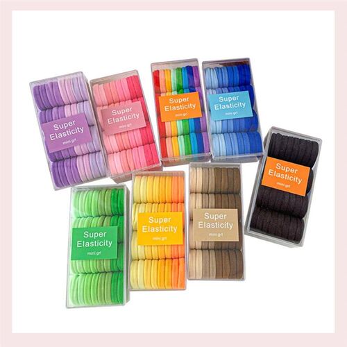 32pcs Girls Hair Ties Elastic Rubber Band Candy Color Head R