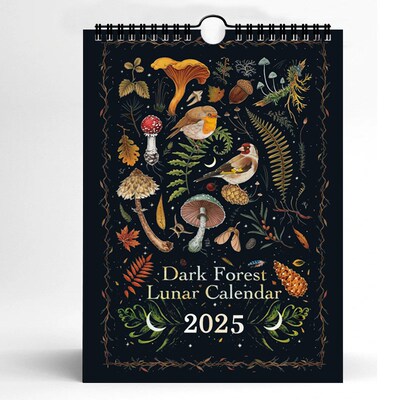 跨境新品Dark Forest Lunar Calendar2025黑暗森林挂历办公室日历