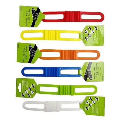 1pcs Silicone Strap Bike Front Light Holder Bicycle Handleba