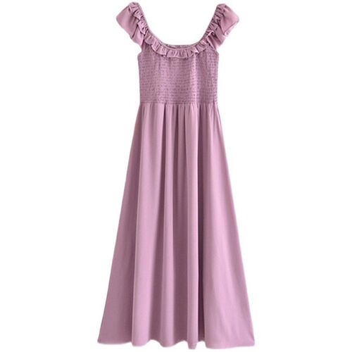 French Style Seaside Vacation High Waist Elegant Long Dress