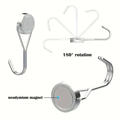4/7/11pcs Magnetic Hooks, 26Lbs Heavy Duty Magnet Hooks For