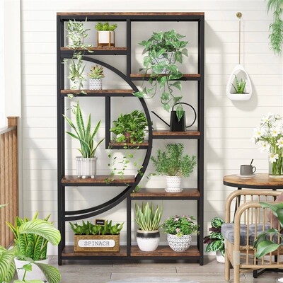 Tribesigns Bookshelf Industrial 5 Tier Etagere Bookcase, Fre