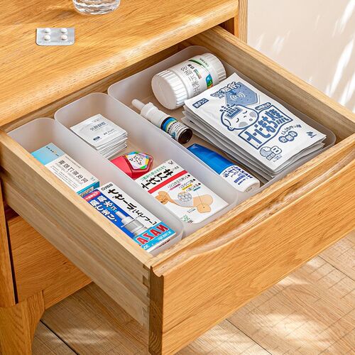 Drawer Organizer Storage Box Plastic Sundries Container Divi