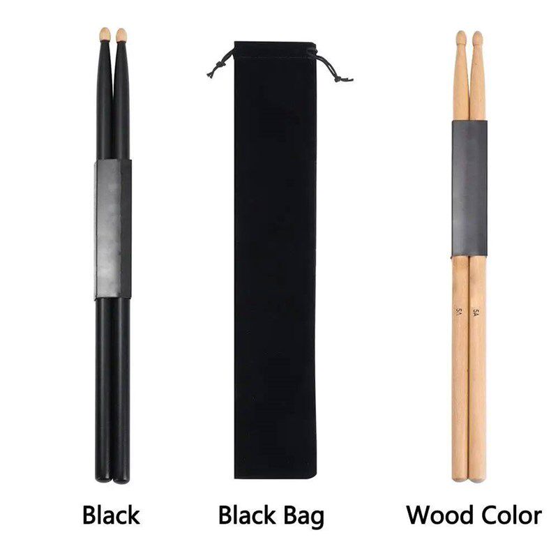 1Pairs Drum s 5A Wood Tip Drumsticks Consistent Weight Pitch - 实物图