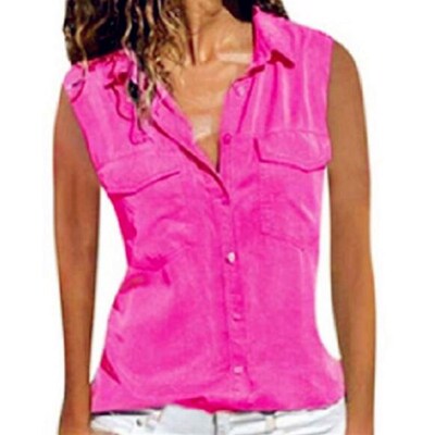 New Vest Shirt Lapel Sleeveless Shirt 背心衬衣翻领无袖衬衫