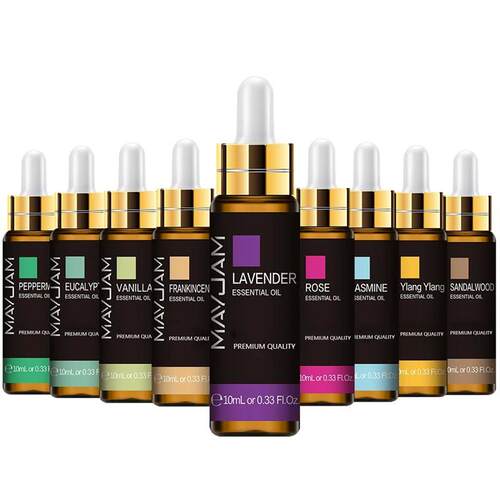 10ML Lavender Eucalyptus Pure Essential Oils Rose Lemon Jasm