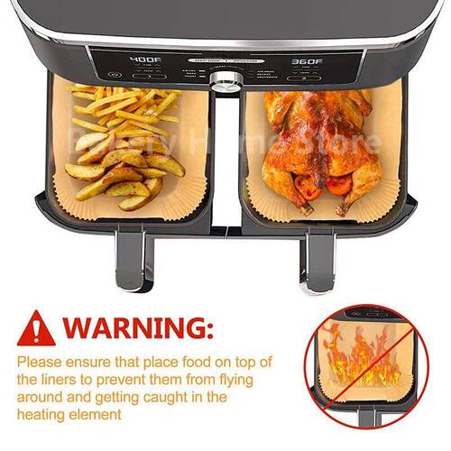 Rectangle Disposable Airfryer Baking Paper Liner Waterproof