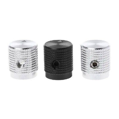 6mm Black Silver Metal Volume Control Rotary Knobs For