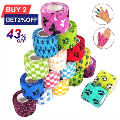 1 Pcs Printed Self Adhesive Elastic Bandage 4.8m Colorful Sp