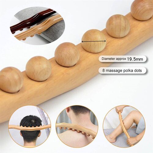 Rolling Pin Universal Back Needle Massage Tendons Beech Wood