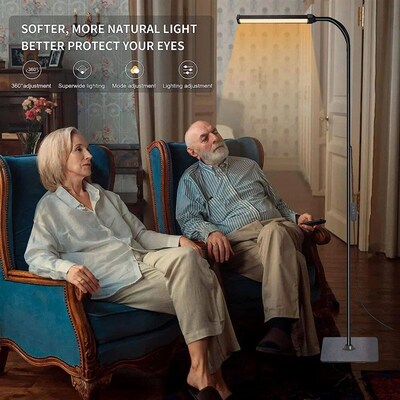LED Floor Lamp For Living Room Adjustable Gooseneck Stand Li