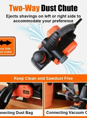 7.5-Amp 900W Electric Planer 14500rpm Multifunctional Wood C