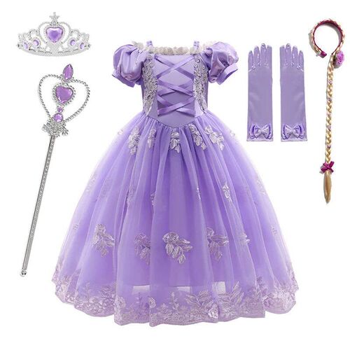 Rapunzel Princess Dress Baby Girls Cosplay Costume Halloween