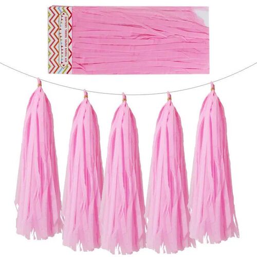 5pcs 12*35cm Colorful Tissue Paper Tassel Garland for Weddin
