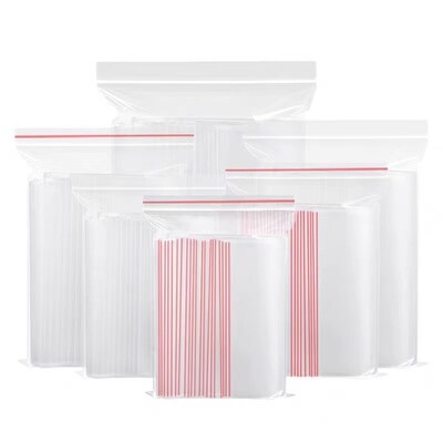100pcs Zip Lock Plastic Bags Reclosable Clear Storage Bag
