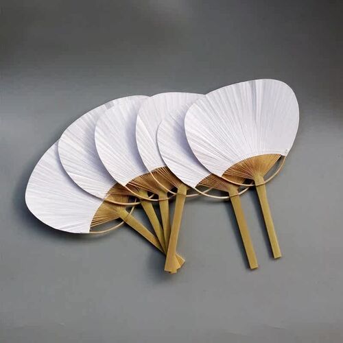 Hot 25Pcs/Lot Wedding White Paddle Fan for Wedding