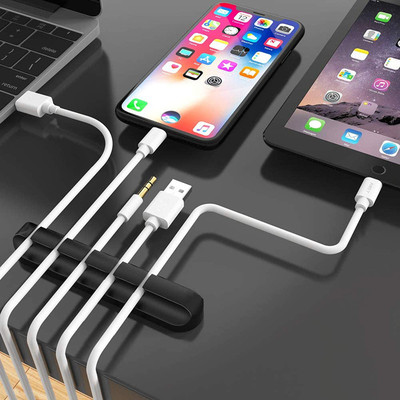 Silicone USB Organizer Cable Holder Cable Winder Desktop