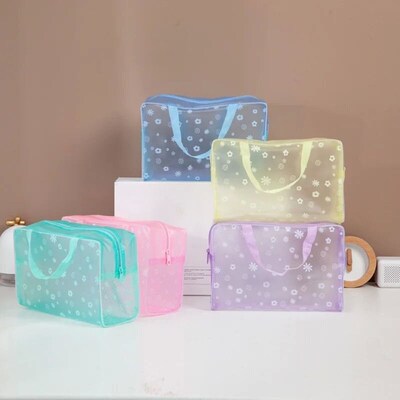 Women Makeup Bag Pouch Travel Bath Waterproof PVC Skin Care