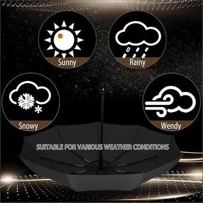 8-Rib Automatic folding Umbrella - Compact, lightweight, dur