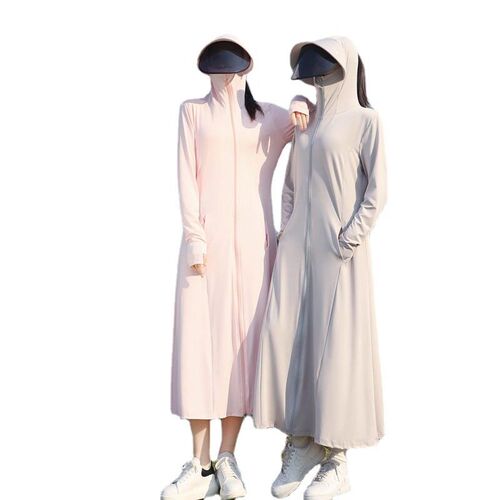 Sunscreen clothing, long womens outer wear, new anti-UV ele