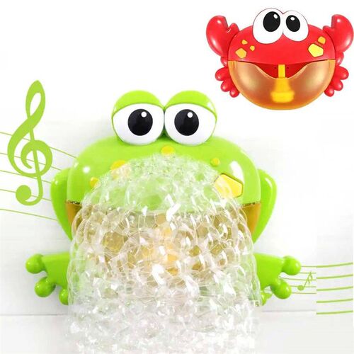 1pcs Kids Green Frog/Red Crab Spit Bubble Machine Baby Bath