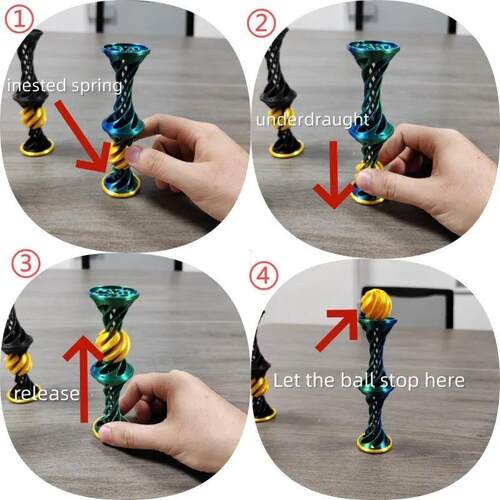 3D Printed Impossible Pyramid Passthrough Fidget Toys Double