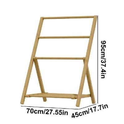 Bamboo Foldable Storage Shelf with Storage Shelf Quilt