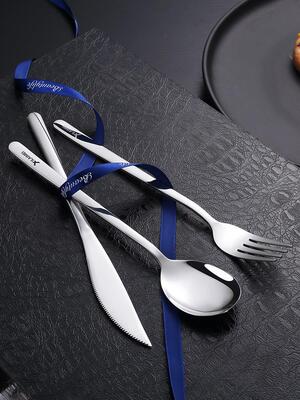 stainless steel Western tableware knives and forks 22 pieces