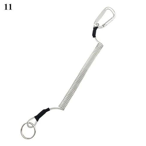 New Spiral Sretch Keychain Elastic Spring Rope Key Ring Meta