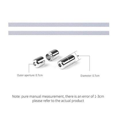 1Pair Elastic Flat Shoelaces No Tie Shoe laces Metal Lock Cr