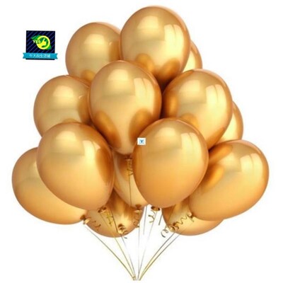 50pcs Gold White Black Pink Latex Balloons Birthday Party100