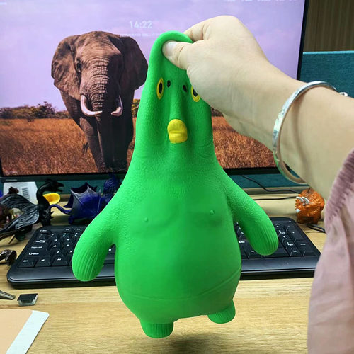 Green Head Fish Wacky Squishy Fidget Toy squeeze出气呆头鱼