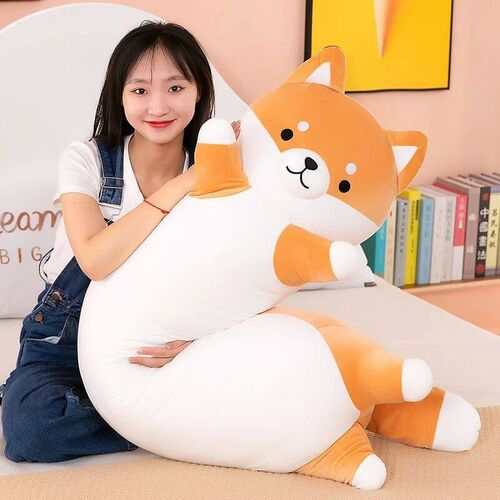 50~110cm Shiba Inu Dog Plush Pillow Stuffed Squishy Cartoon