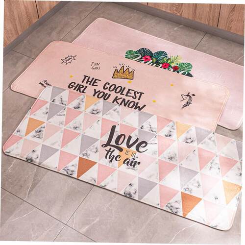 Absorbent felt bedroom entrance door mat bathroom rug carpet
