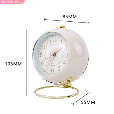 Creative Alarm Clock Vintage Desk Clock Silent Pointer Clock