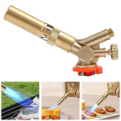 Butane Torch Brass with Adjustable Flame Kitchen Cooking